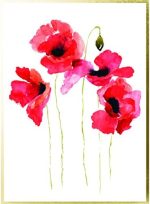 Graphique Watercolor Flowers Greeting Cards | 20 Pack | All Occasion Blank Note Cards with Envelopes | 4 Assorted Floral Designs with Gold Foil Borders | Boxed Set for Personalized Notes | 4.25" x 6" - Image 3